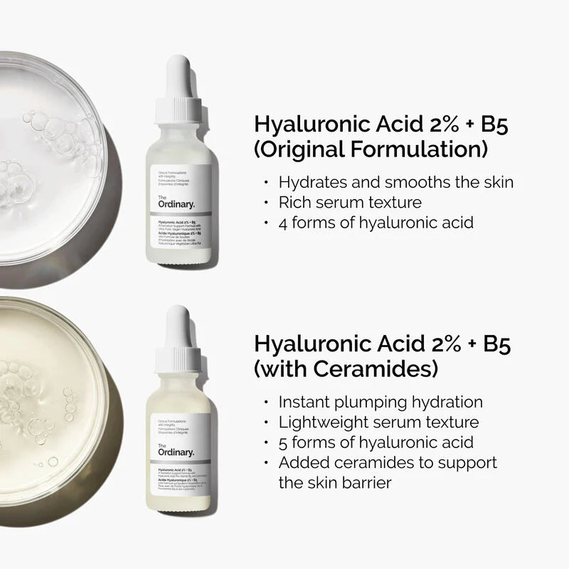 The Ordinary Hyaluronic Acid 2% + B5 (Original) - Multi-Depth Hydration & Plumping | All Skin Types | theordinaryusa.co