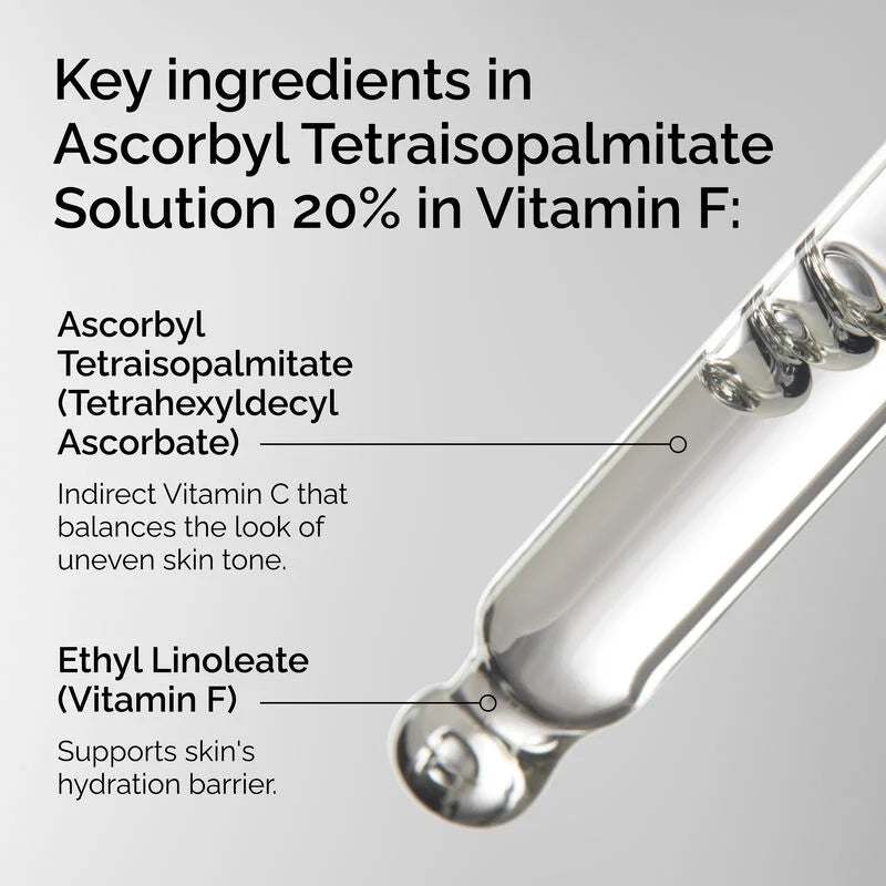 The Ordinary Ascorbyl Tetraisopalmitate Solution 20% in Vitamin F - High-Strength Brightening Oil | Dry & Mature Skin | theordinaryusa.co
