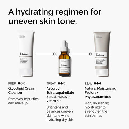 The Ordinary Ascorbyl Tetraisopalmitate Solution 20% in Vitamin F - High-Strength Brightening Oil | Dry & Mature Skin | theordinaryusa.co