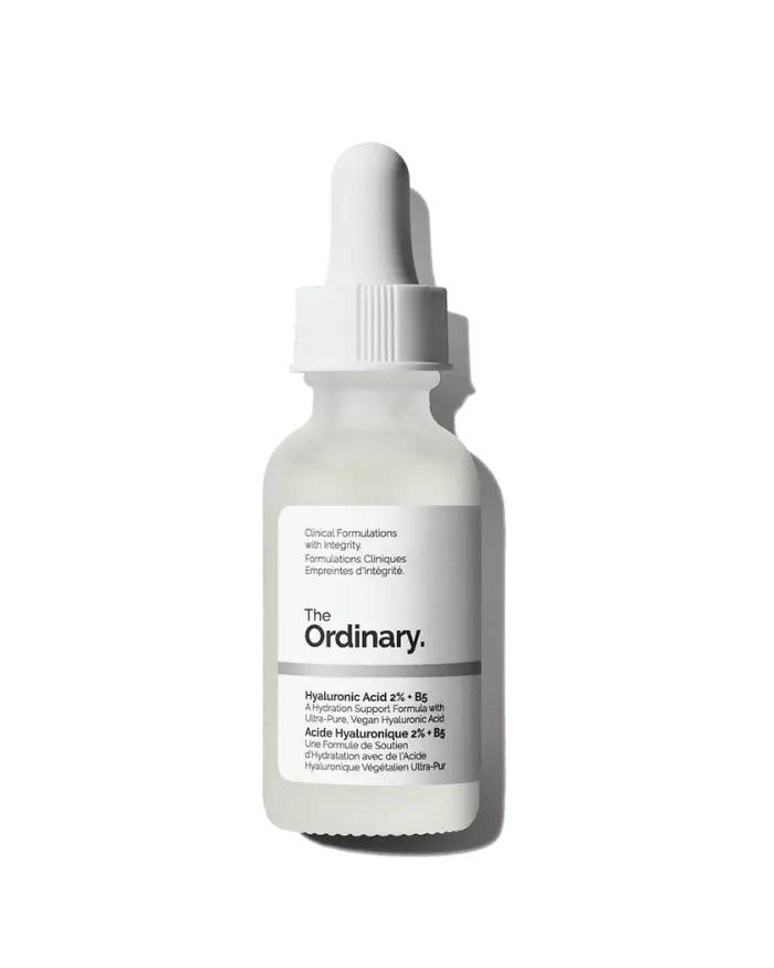 The Ordinary Hyaluronic Acid 2% + B5 (Original Formulation) 30ml bottle for multi-depth hydration and plumping - Official US Edition.