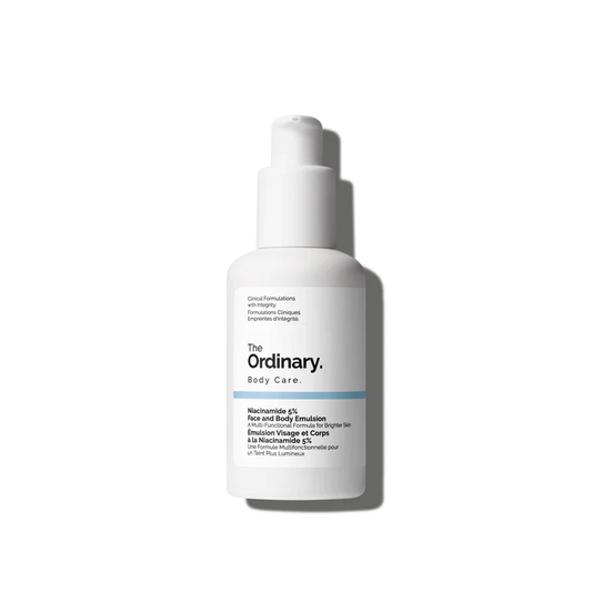 The Ordinary Niacinamide 5% Face and Body Emulsion multi-active brightening and tone-evening treatment for face and body - Official US Edition.