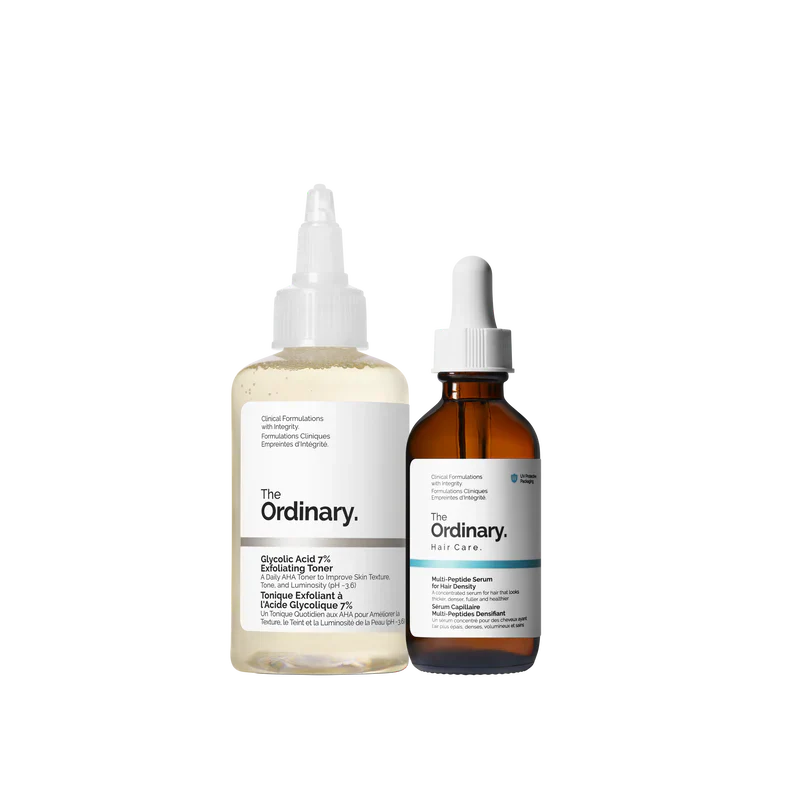 The Ordinary The Hair & Scalp Collection duo including Hair Density Serum and NMF for Scalp - Official US Edition.