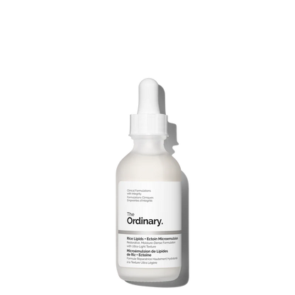 The Ordinary Rice Lipids + Ectoin Microemulsion 30mL bottle for 24-hour soothing and advanced barrier support - Official US Edition.