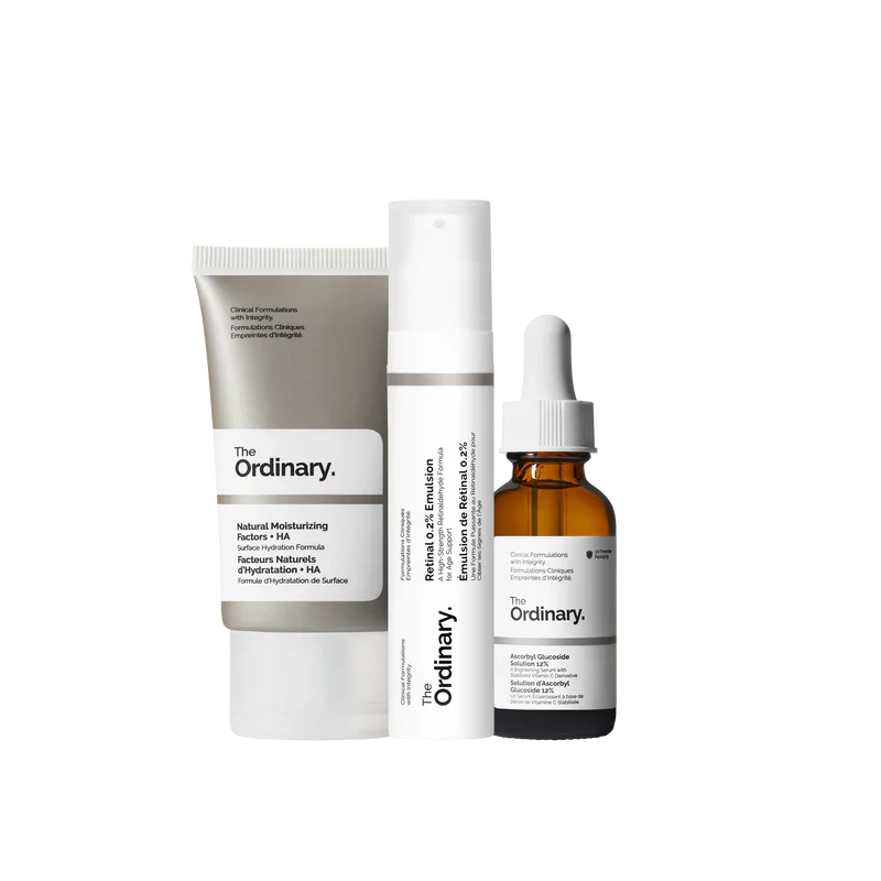 The Ordinary The Vitamin C & A Collection power duo including Ethylated Ascorbic Acid 15% and Retinal 0.2% Emulsion - Official US Edition.