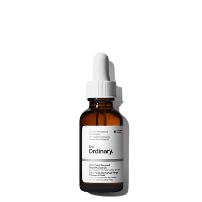 The Ordinary 100% Cold-Pressed Virgin Marula Oil 30ml bottle for antioxidant-rich face and hair hydration - Official US Edition.