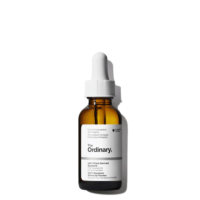 The Ordinary 100% Plant-Derived Squalane 30ml bottle for multi-use skin and hair hydration - Official US Edition.