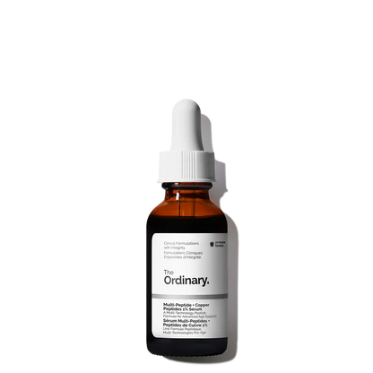 The Ordinary Multi-Peptide + Copper Peptides 1% Serum advanced blue clinical serum for structural age support and collagen restoration - Official US Edition.