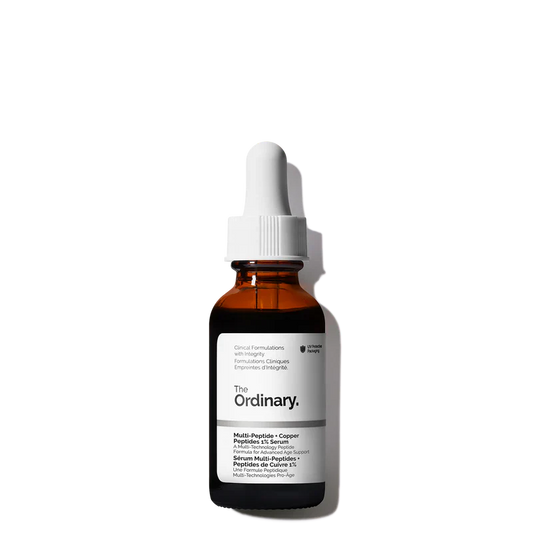 The Ordinary Multi-Peptide + Copper Peptides 1% Serum advanced blue clinical serum for structural age support and collagen restoration - Official US Edition.