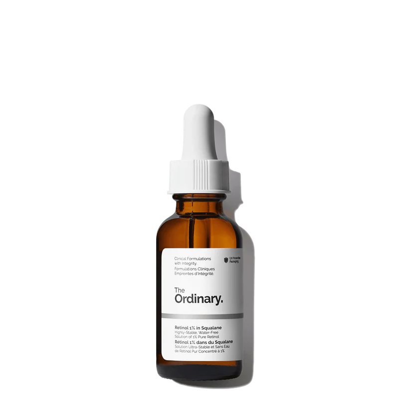 The Ordinary Retinol 1% in Squalane 30ml bottle for high-strength advanced anti-aging and professional resurfacing - Official US Edition.